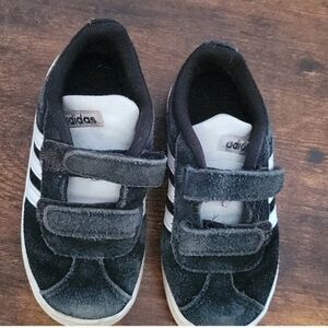 Adidas Kids Black Velcro Sneakers